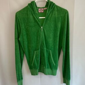 Juicy Couture Vibrant Green Velour Hoodie